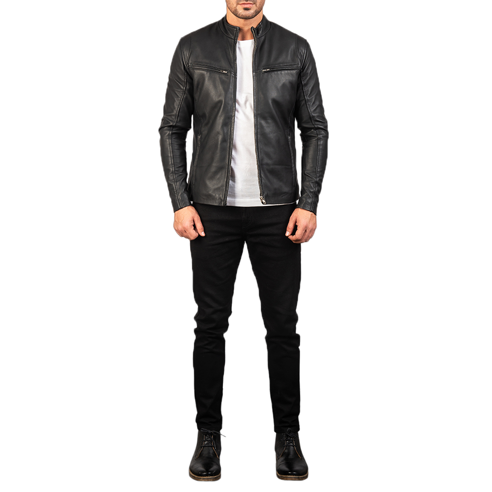 The Ionic Black Leather Jacket