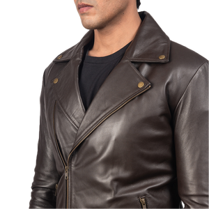 The Iconic Noah Brown Leather Biker Jacket